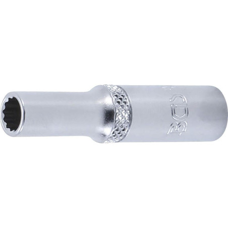 Douille Longue 6,3 mm (1/4 ) - Douze Pans, 6 mm - Précision et Durabilité - BGS