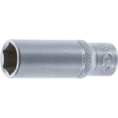 Douille Longue 6,3 mm (1/4 ) - Douze Pans, 6 mm - Précision et Durabilité - BGS