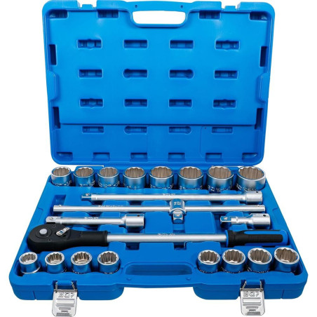Coffret de Douilles 21 pcs 20 mm (3/4) - Polyvalence et Robustesse, Pro, Acier, En Pouces - D-Work