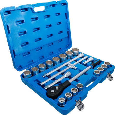 Coffret de Douilles 21 pcs 20 mm (3/4) - Acier, En Pouces - Polyvalence et Robustesse, Pro - D-Work