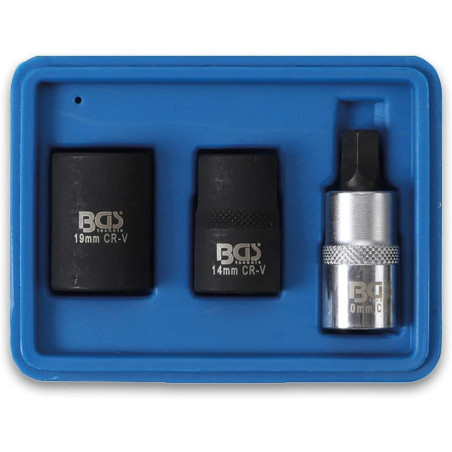 Douilles Spéciales pour Étriers 12,5 mm (1/2) - Précision et Robustesse, Acier, Pro, 3 pcs - D-Work