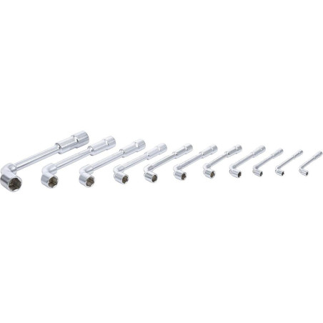 Jeu de Clés à Pipe 6-22 mm - 11 pcs - Acier Résistant - Polyvalence et Précision, Zones Difficiles - D-Work