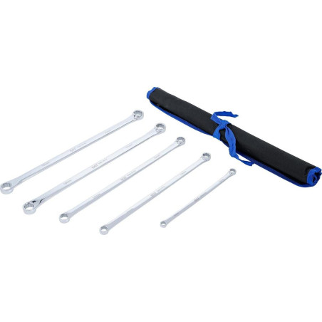Jeu de Clés à Œil Doubles Extra Longues 8-19 mm - 5 Pièces - Acier Résistant et Précision Professionnelle - BGS