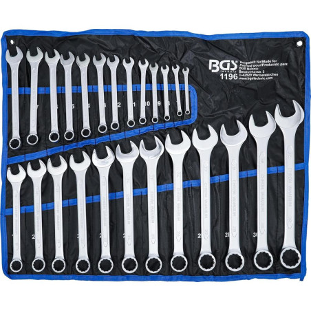 Jeu de Clés Mixtes 6-32 mm - 25 Pièces - Acier Résistant et Pratique pour Mécanique et Bricolage - BGS