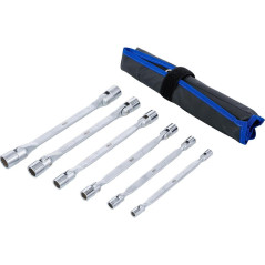 Jeu de Clés à Œil Doubles Tête Orientable 6 Pièces - Acier Résistant - Polyvalence et Précision - BGS
