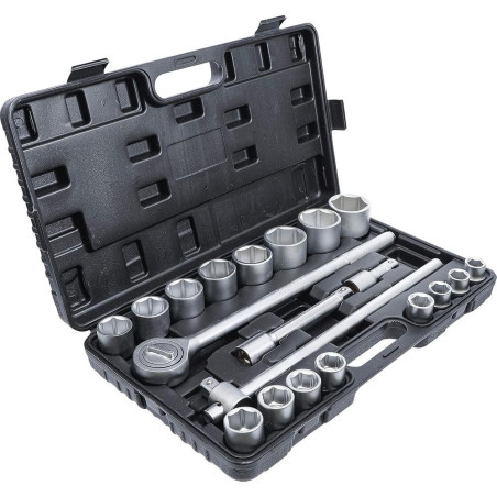 Coffret de Douilles 20 Pièces 19-50 mm - Acier Résistant - Outils Polyvalents pour Mécanique et Bricolage - BGS