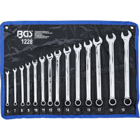 Jeu de Clés Mixtes Extra Longues 6-19 mm - 14 pcs, Acier Résistant et Précision Professionnelle - D-Work