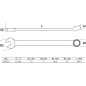 Clé Mixte Extra Longue 12 mm - Acier Résistant - Précision et Confort d Utilisation - BGS