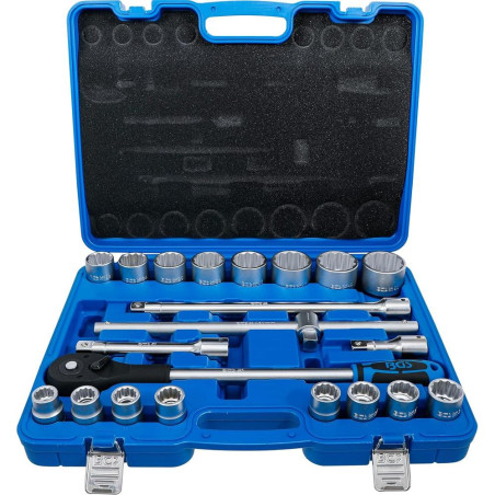Coffret de Douilles Douze Pans 20 mm (3/4 ) - 21 Pièces - Acier Résistant et Précision Professionnelle - BGS