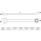 Clé Mixte Extra Longue 17 mm - Acier Résistant - Précision et Confort d Utilisation - BGS