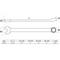 Clé Mixte Extra Longue 8 mm - Acier Résistant - Précision et Durabilité, Zones Difficiles - D-Work Clé Mixte Extra Longue 8 mm - Acier Résistant - Précision et Durabilité, Zones Difficiles - D-Work
