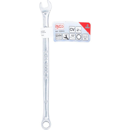 Clé Mixte Extra Longue 6 mm - Acier Résistant - Précision et Confort d Utilisation - BGS