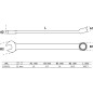 Clé Mixte Extra Longue 21 mm - Acier Résistant - Précision et Confort d Utilisation - BGS