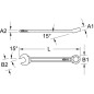 Clé Mixte Extra Longue 21 mm - Acier Résistant - Précision et Confort d Utilisation - BGS