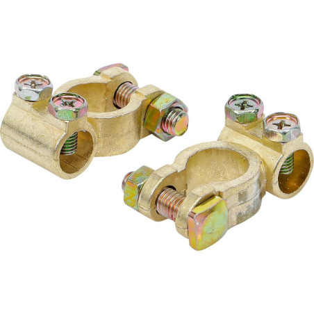 Assortiment de Bornes Polaires Rondes pour Batterie - 1 Lot - Connectique Fiable et Durable - BGS