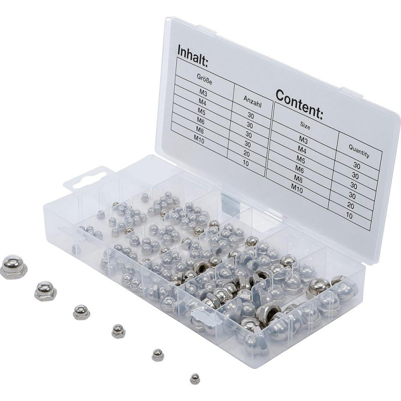 Assortiment de Rivets Pop 150 Pièces - Acier, Ø3.2 à 4.8 mm - Fixation Solide et Polyvalente - BGS