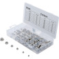 Assortiment de Rivets Pop 150 Pièces - Acier, Ø3.2 à 4.8 mm - Fixation Solide et Polyvalente - BGS