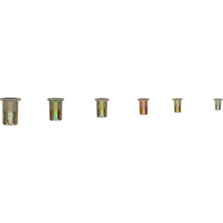Assortiment d Écrous Rivets Acier Galvanisé - 150 Pièces - Résistants et Durables - BGS