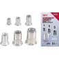 Assortiment d Écrous Rivets Aluminium 150 Pièces - Léger et Résistant - - BGS