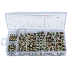 Assortiment d Écrous Rivets Acier Galvanisé - 150 Pièces - Résistants et Durables - BGS