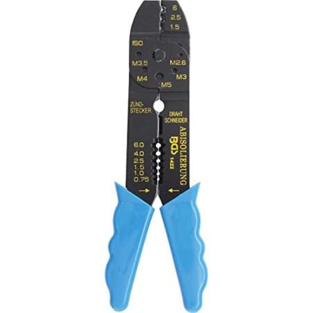 Pince à Sertir et Dénuder 200 mm - Acier, Précision et Confort d Utilisation, Zones Difficiles - D-Work