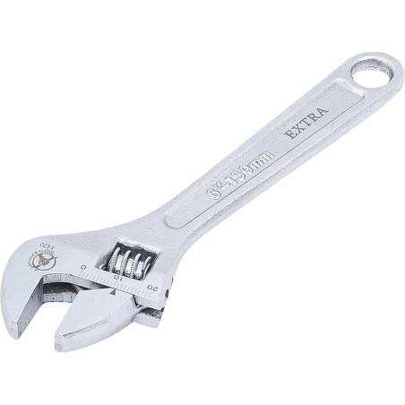 Clé à molette 150 mm - Ouverture 19 mm - Acier Résistant - Prise Ferme et Ajustable - BGS
