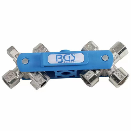 Clé Universelle SuBMaker Quadro 10 en 1 - 16,0x8,5x2,5 cm - Multifonction, Pratique et Polyvalente - BGS
