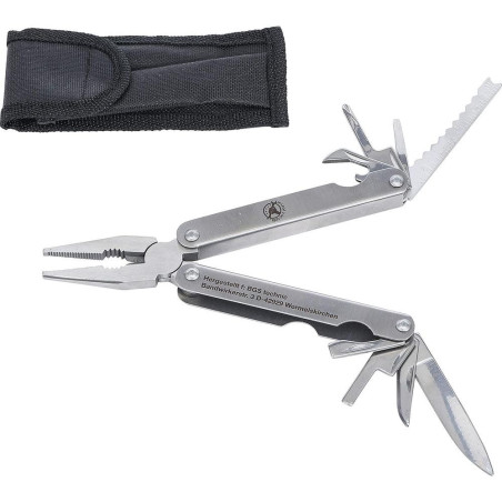 Outil Multifonctions 12-en-1 160 mm - Pince Intégrée, Polyvalent et Compact, Acier, Pro - D-Work