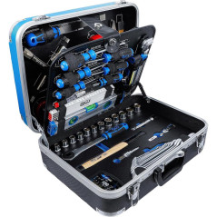 Caisse à Outils Sanitaire 95 Pièces - Dimensions 48x38x18 cm - Matériel Complet et Résistant - BGS