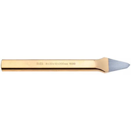 Burin Cruciforme 6x200 mm - Acier Trempé - Précision et Durabilité - BGS