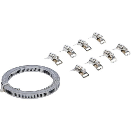 Jeu de Colliers de Serrage Sans Fin 3 m - Acier, Résistants et Ajustables - BGS