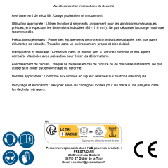 Collier à Segments 80-110 mm - Acier, Réglable - Fixation Solide et Ajustable - BGS