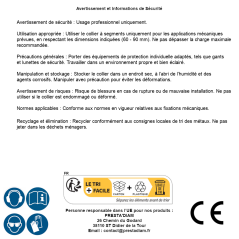 Collier à Segments 60-90 mm - - Fixation Robuste et Ajustable - BGS