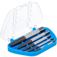 Jeu d Extracteurs de Vis 5 pcs - Tailles 1 à 5 - Acier Résistant - Dévissage Facile et Rapide, Pro - D-Work