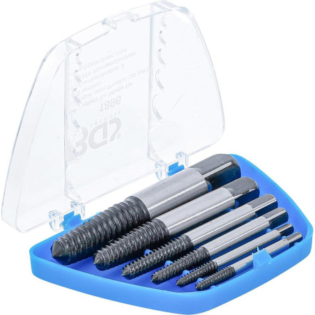 Jeu d Extracteurs de Vis 6 pcs - Tailles 1 à 6 - Acier Résistant - Dévissage Facile et Rapide, Pro - D-Work