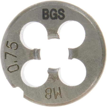 Filières M8 x 0,75 x 25 mm - Acier, Précision et Durabilité - - BGS