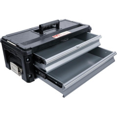 Supplément de Caisse à Outils à Coque Dure 2 Tiroirs - Dimensions 21x27.2x52.9 cm - Rangement Robuste et Pratique - BGS