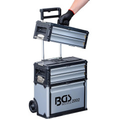 Supplément de Caisse à Outils à Coque Dure 2 Tiroirs - Dimensions 21x27.2x52.9 cm - Rangement Robuste et Pratique - BGS