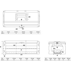 Supplément de Caisse à Outils à Coque Dure 2 Tiroirs - Dimensions 21x27.2x52.9 cm - Rangement Robuste et Pratique - BGS