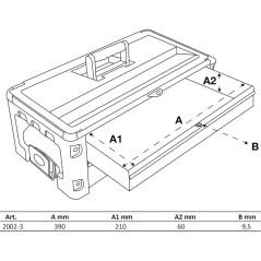 Supplément de Caisse à Outils à Coque Dure 2 Tiroirs - Dimensions 21x27.2x52.9 cm - Rangement Robuste et Pratique - BGS