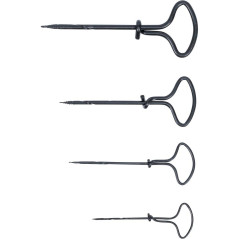 Jeu de Forets à Main 2,5-5 mm - 4 pcs - Acier Durable - Perçage Précis et Polyvalent, Pro - D-Work