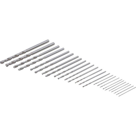 Jeu de Forets Mini HSS 25 pcs 0,5-3,0 mm - Acier Rapide, Précision et Polyvalence, Plastique - D-Work