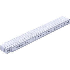 Mètre Pliant 10 Sections 2 m - Compact et Pratique - Mesure Précise et Durable, Plastique, Pro - D-Work