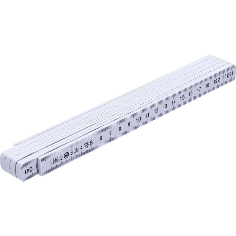 Mètre Pliant 10 Sections 2 m - Compact et Pratique - Mesure Précise et Durable - BGS