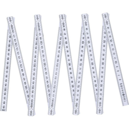 Mètre Pliant 10 Sections 2 m - Compact et Pratique - Mesure Précise et Durable - BGS