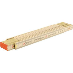Mètre Pliant Bois 2 m - Compact et Précis - - BGS