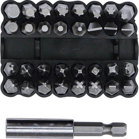 Jeu d Embouts pour Vis de Verrouillage 33 Pièces - 6,3 mm (1/4 ) - Acier, Résistants et Pratiques - BGS