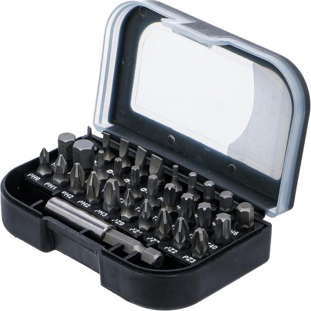 Jeu d Embouts 6,3 mm (1/4) - 31 pcs - Acier, Résistants et Polyvalents, Pro - D-Work