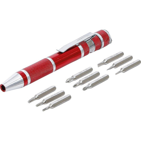 Jeu d Embouts pour Tournevis de Précision 10 Pièces - Acier, Compact et Pratique - BGS
