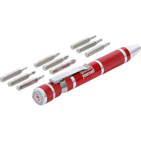 Jeu d Embouts pour Tournevis de Précision 10 Pièces - Acier, Compact et Pratique - BGS